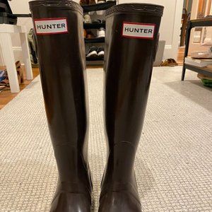 Hunter Rain boots Size 6 Brown